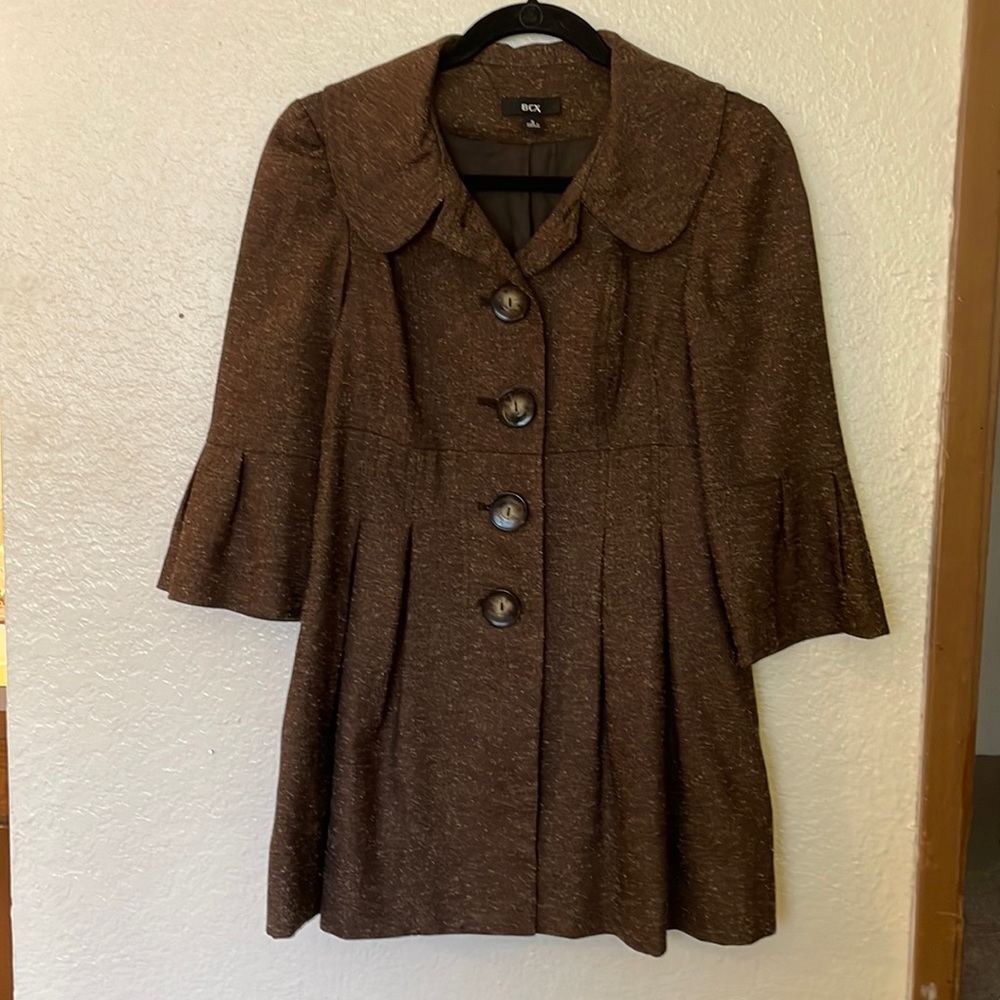 BCX brown bell sleeve fall jacket